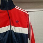 Vtg Adidas Track Jacket Full Zip Rare 80s Size M Made In England  flaws 