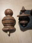 Vintage Lot Of Four Wooden Finials Toppers Accent Ornate Architectural Salvage N