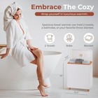 Serenelife Rectangular Towel Warmer Bucket - Large Capacity  natural Wood 