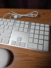 Apple A1243 Aluminum Wired Keyboard Full Size  Slim  Mac  With Mouse A1152