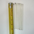 Lot Of 8 Vintage Frosted Clear Glass Swizzle Sticks Drink Stirrers