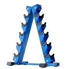 Barbell A-frame Dumbbell Weight Rack  Dumbbell Rack Stand Only  Weight Blue