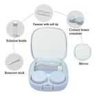 2 Pack Cute Contact Lens Case Travel Kit  Cute Contact Case With Mirror Tweez   