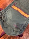 Vtg Ll Bean Deluxe Book Pack Nylon Backpack Green Purple School Casual Outdoors