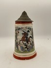 German Infantry Regimental Military Pewter Lidded Beer Stein Japan Stamp Bottom