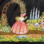 Vintage Black Hand Painted Tea Cosy Crinoline Lady Flowers