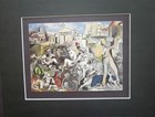 Pablo Picasso The Rape Of The Sabine Women  Matted Offset Color Lithograph 1971
