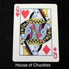 Queen Hearts   Diamonds - Mis-indexed - Official - Red Bicycle Gaff Playing Card