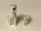 Jack Russell Terrier Dog Antique Bisque Mom And Puppy Tiny 1    X 1 3 4    Japan