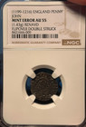 England Penny John 1199-1216 Mint Error  Rare  Flipover Double Struck  Ngc Au 55