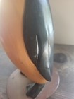 Sarried Wood Penguin On Metal Base  made In Spain 
