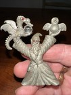Vintage Spoontiques Pewter Wizard W dragon  Crystal Ball  Owl 2 5  Tall  cmr8961