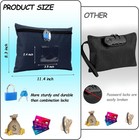 Canvas Cash Bag With Lock And 2 Keys 11 4 X 8 3 In Blue For Money Document