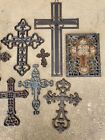 Super Lot Of Rustic Iron Crosses   Cross Wall Art   Home Decor 