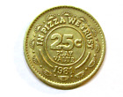 1981 Chuck E  Cheese Pizza Time Theatre Arcade Game Brass Rare Coin Token
