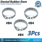 Set Dental Rubber Dam Clamps B4 Brinker Clamp Retractor Endodontic 3pcs Clamps