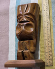 Vintage Hawaiian Milo Wood Carved Tiki With Koa Base  Hawaii