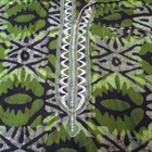 African Dashiki Collar Shirt Green Tribal Print Cotton Tunic Nwot Unisex
