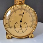 Vintage Herz France Precision Desktop Mcm Thermometer Hygrometer Brass Retro