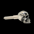 High-polish Stainless Steel Motorcycle Key Cover In Skull Design