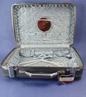 American Tourister Tiara Train Case Style Suitcase W  Key   Vintage I d  Tag