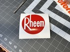 Rheem Hvac Die Cut Vinyl Decal Heating Cooling Plumbing Trades Blue Collar Van 1