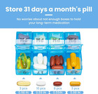 Monthly Pill Organizer 2 Times A Day 30 Day Vitamin Box Travel Medicine Case
