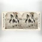 Mounted Sioux American Indians Stereoview C1915 Sears Western Plains Tipi H1293