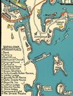 Early Pictorial Map Of Maine Boothbay Harbor And Vicinity Wall Art Poster Print