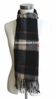 New 100  2-ply Pure Cashmere Plaid Scarf 62 x12  Men Muffler  Navy gray camel