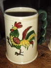 Vintage Metlox Poppytrail Rooster Mugs California Usa Ceramic Art Pottery Mcm