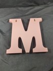 8  T Pink Wood Letter Smooth Wooden Initial  m  For Wall 