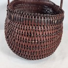 Primitive Look Early Americana Style Hand Woven Buttocks Gathering Basket 15x10 