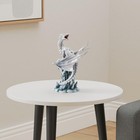 White Ice Dragon On Crystal Mythological Statue Figurine 10 5 Inch Tall Resin