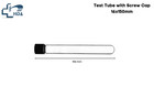 Hda Glass Test Tubes 16 X 150 With Screw Cap  pack Of 100  