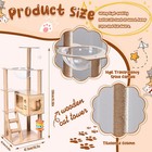 Modern Cat Tree Scratching Post Cats Play Condos Tower House Wooden Furniture