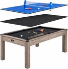 7ft 3 In 1 Convertible Pool Table Billiards Dining Table Tennis Ping Pong Combo