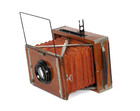 Contessa Nettel Deckrullo 5x7 Teak Tropical Camera W  Brown Leather   Zeiss Lens