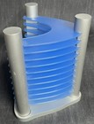 Blue Grey 10 Cd Tower Rack Holder Organizer Futuristic Modern Retro 8  Atlantic