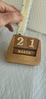 Vtg Wooden Perpetual  Desk Calendar Month Day Display  Wood Blocks Mcm 