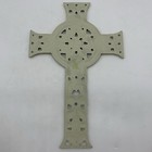 Cast Iron Cross Wall Decor Rustic Farmhouse Botanical Floral Christian 8x12 