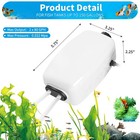 Aquarium Air Pump For Up To 150 Gal Fish Tank Adjustable Oxygen Aerator