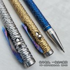 Tc4 Titanium Mechanical Bolt Action 0 7mm Pencil With Damascus Clip Tactical Pen