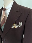 1930s 1940s Vtg  dundee  Brown Orange Fleck Suit Jacket Blazer Sb Peak Lapel 36r