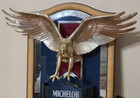Vintage 1987 Michelob Light Beer Flying Eagle 3d Lighted Mirror Sign