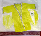 Lot Of 3 Vintage Barbie Factory Made Yellow Lingerie Pieces  2 Teddies   A Robe