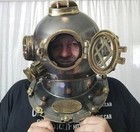 Vintage Helmet Diving Navy Divers Deep Sea Mark V Antique Vintage Us Scuba Brass