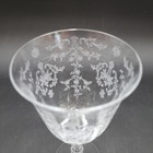 Vintage Lenox Navarre Clear Glass Etched Water Goblets 7 5 8  Excellent 