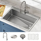 Loften 33  Drop-in Sink W  Faucet -certified Refurbished