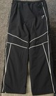 Gym Shark Men   s Retro Track Pants Black Large Open Hem Nylon Stretch  worn Once 